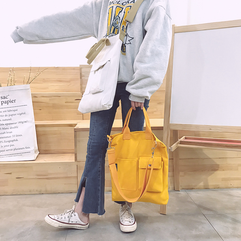 New Original Detachable Shoulder Strap Canvas Shoulder Bag Korean Canvas Bag Crossbody Women's Bag Factory Direct Supply