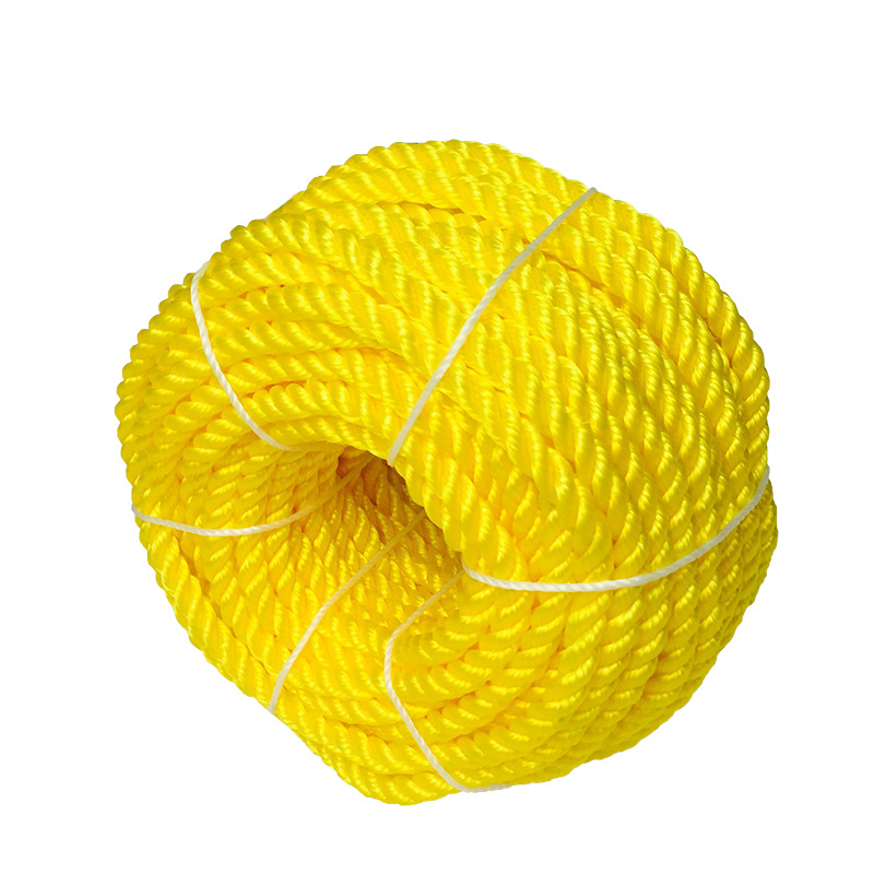 4mm Yellow Thick Nylon Rope Binding Rope Polyethylene Plastic Rope Thin Greenhouse Sling Construction Rope Packing Rope