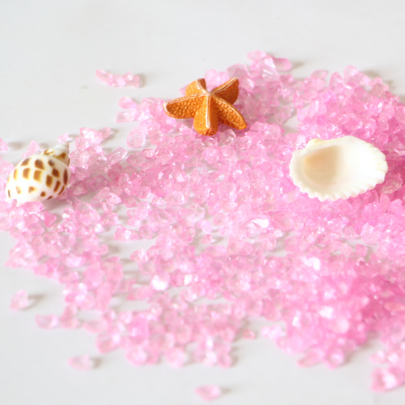 Aquarium Fish Tank Vase Decorative Bottom Sand Colorfuled Glass Sand Micro Landscape Landscaping Glass Sand Glass Gravel Glass Beads