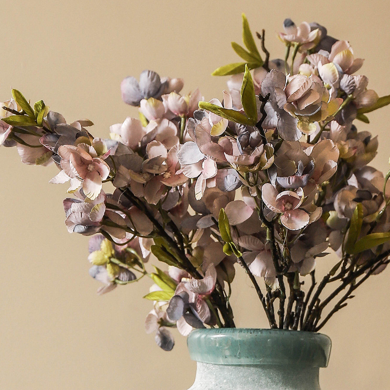 Европейский стиль ретро цветок сакуры искусственный цветок шелковый цветок для свадьбы декор для гостиной и столовой общая флористика