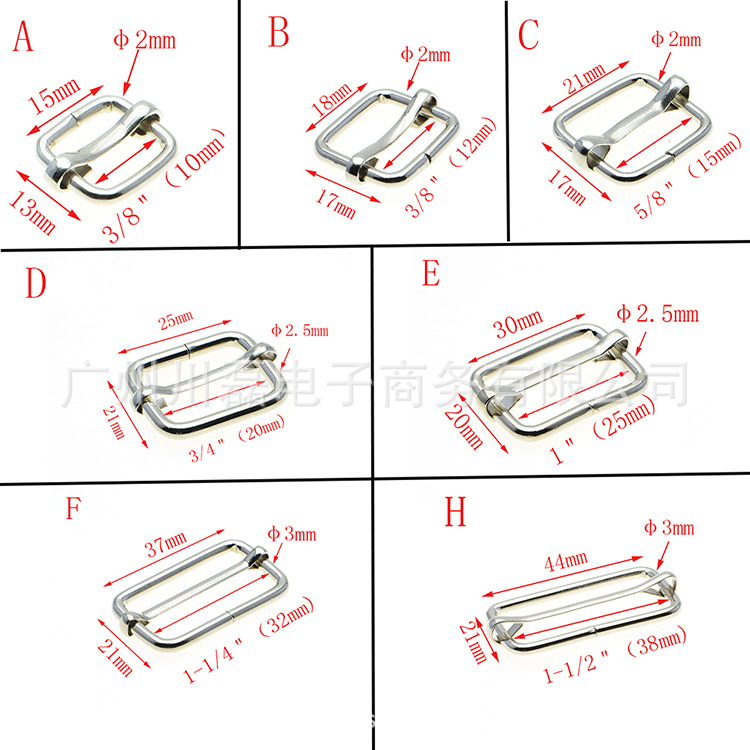 Металлическая пряжка белого цвета, никель без железного покрытия, 10 мм-38 мм, трехступенчатая регулируемая японская пряжка