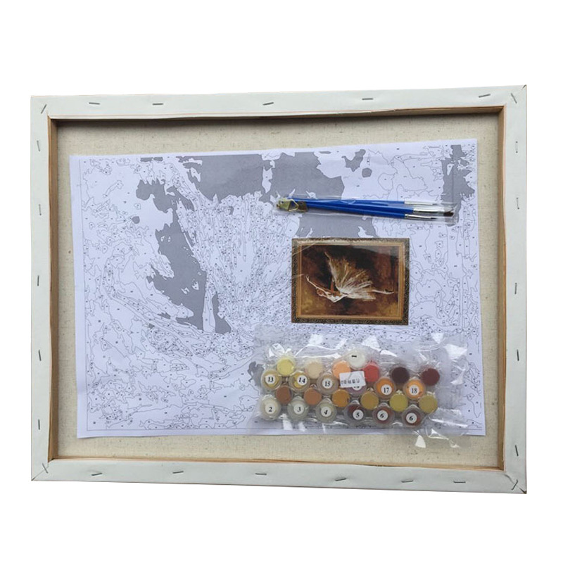 Cross-border one-piece delivery diy digital oil painting hand-painted private zhi character landscape photo frameless oil painting