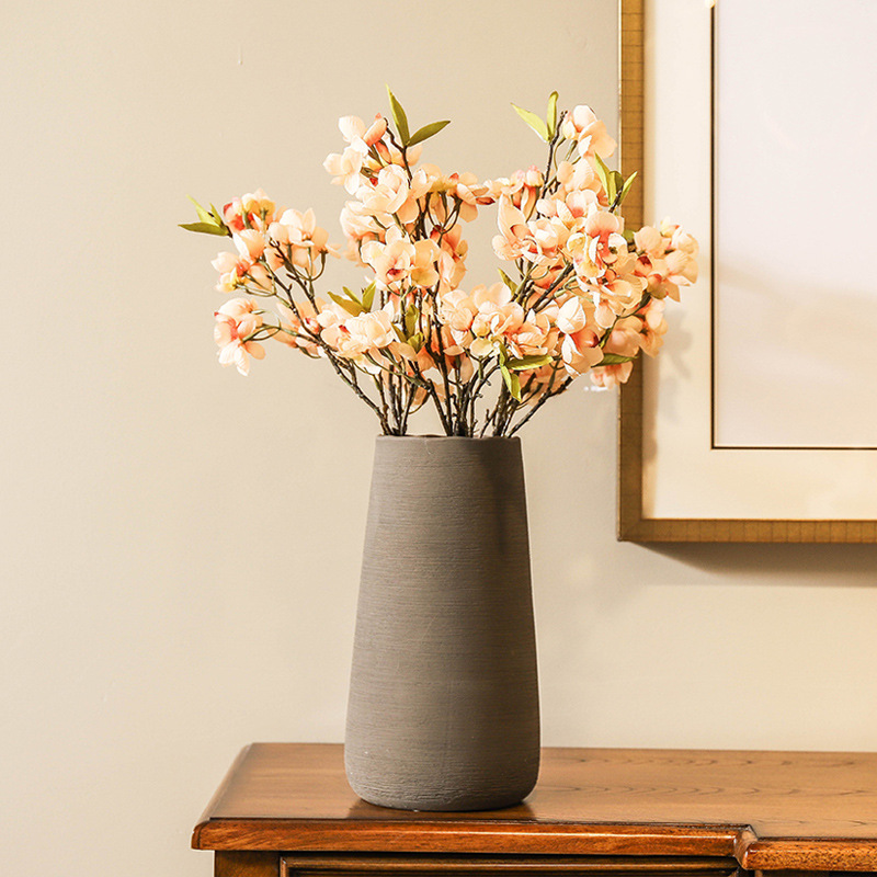 European-style Retro Blossom Blossom Cherry Blossom Simulation Wedding Fake Flower Silk Flower American Living Room Dining Room Decoration Overall Floriculture