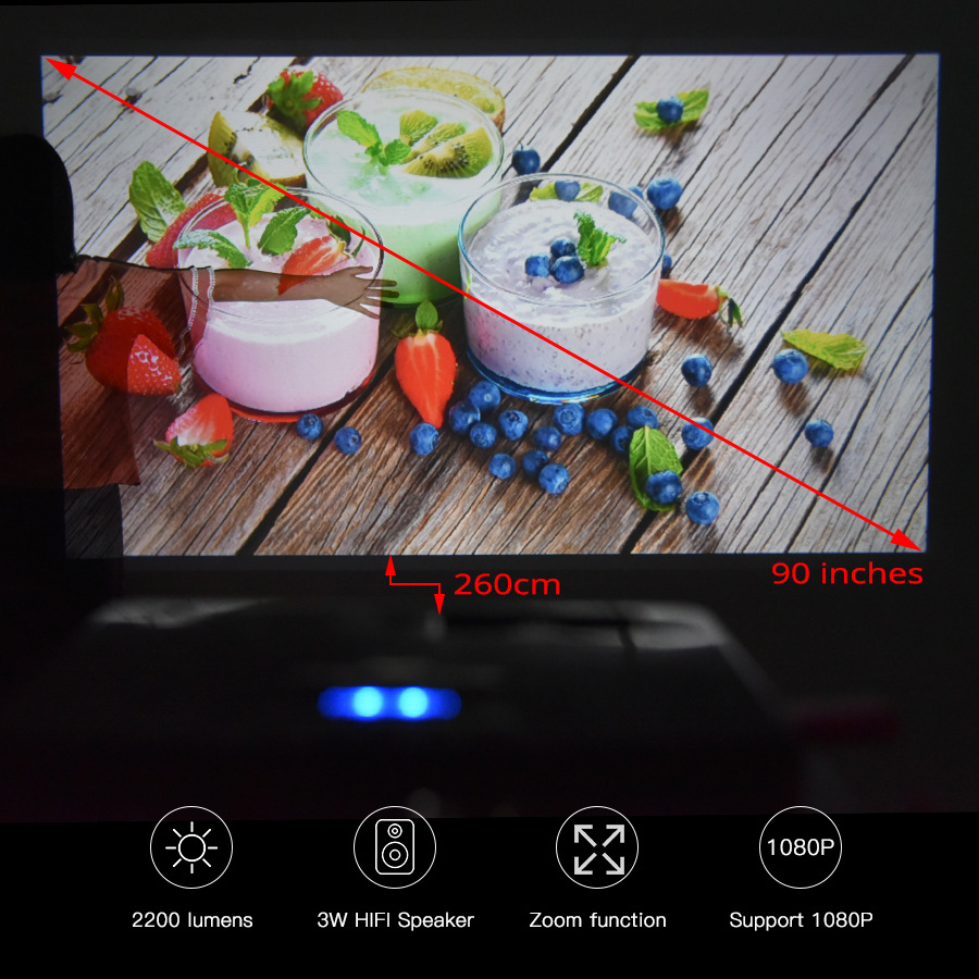 2019 New exclusive private model X20 LED monolithic HD 1080p multimedia projector factory direct sales