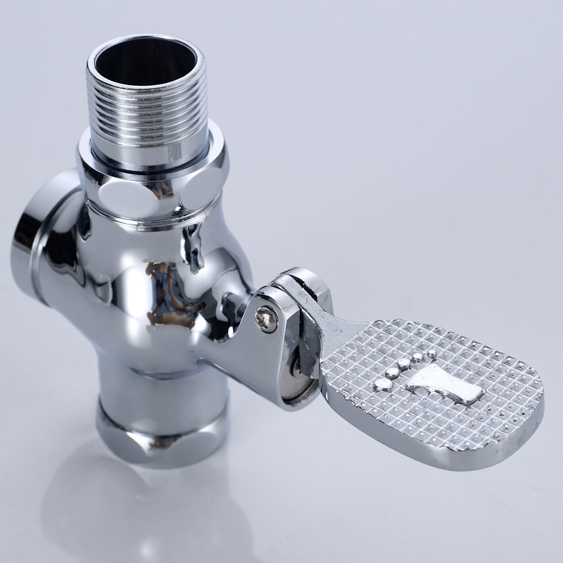 Copper Foot Flush Valve toilet flush valve with elbow foot valve delay flush valve for public places