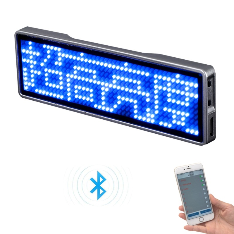 LED breastplate Bluetooth display custom charging rolling walking word drunk driving number plate mobile phone word change