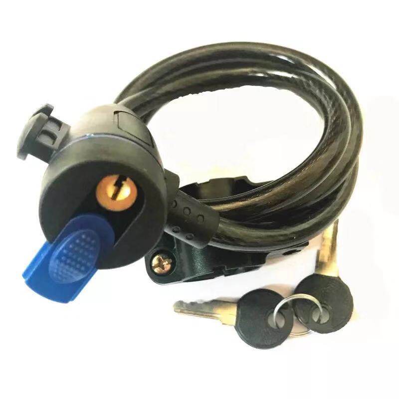 Mountain Bike Rim Key Lock Bicycle Anti-Theft Lock Bicycle Steel Cable Lock Hardware Tool Anti-Theft Lock Anti-Theft Upgrade