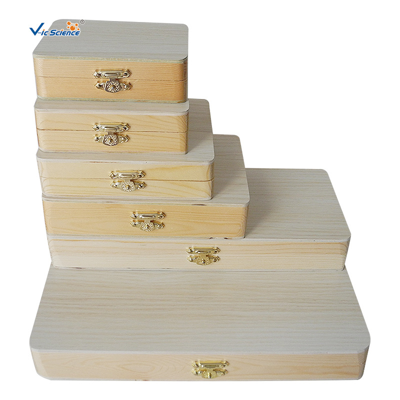 Factory Direct Supply 50-Piece Wooden Slide Box Medical Tissue Slide Box Biological Slide Wooden Box