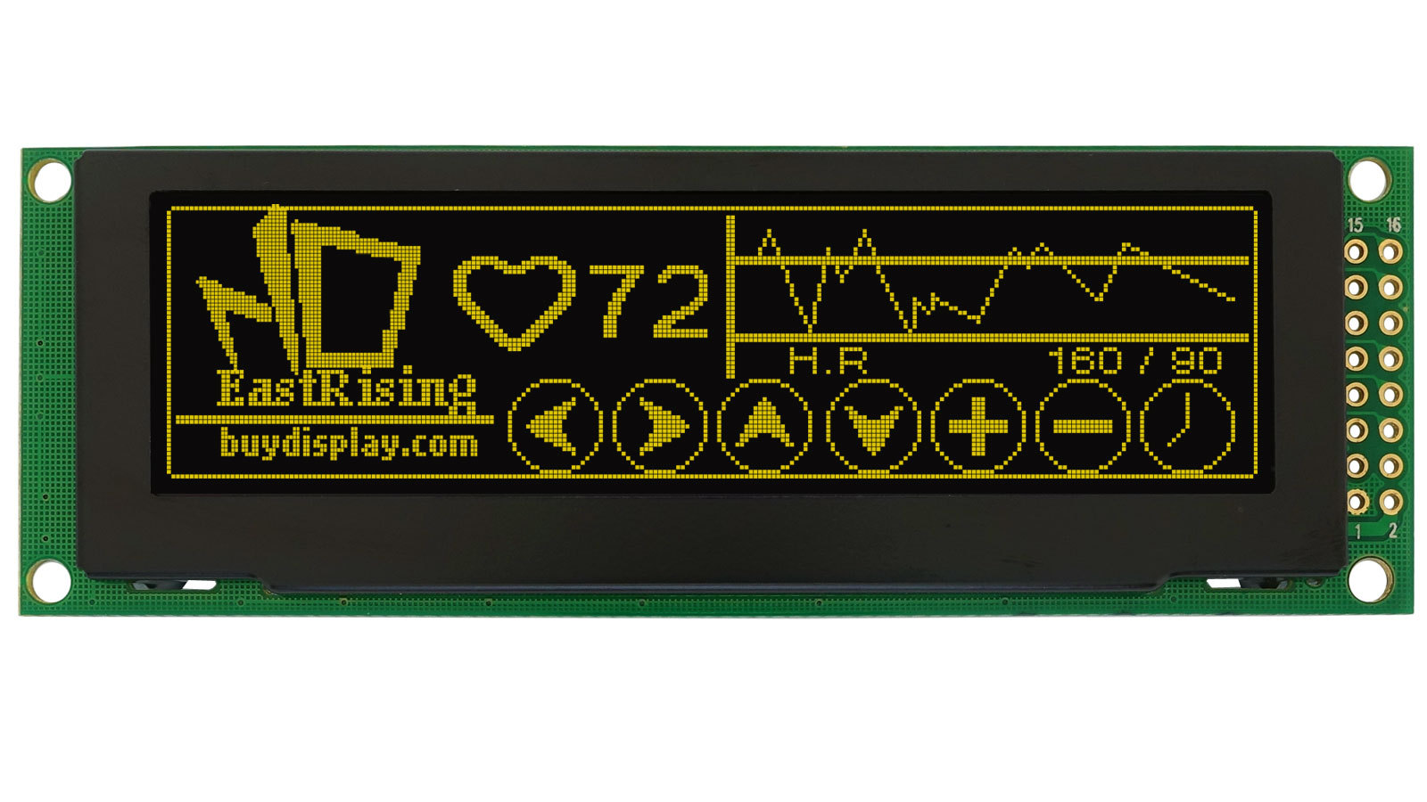 Желтый модуль OLED 3.2 дюйма/25664 с адаптером для Arduino и Shumpai