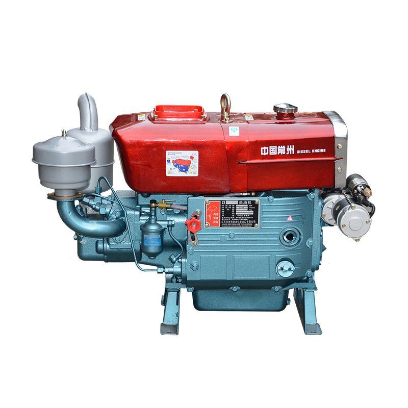 German 2026 New Model Factory Direct Supply Water-Cooled Series Diesel Engine Zs195 Diesel Engine Hand Crank