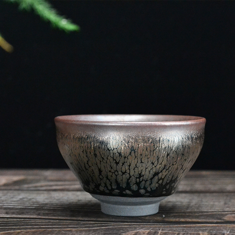 Jianyang oil drop beam mouth silver oil drop jianzhan teacup tea cup jianzhan kung fu tea set wholesale