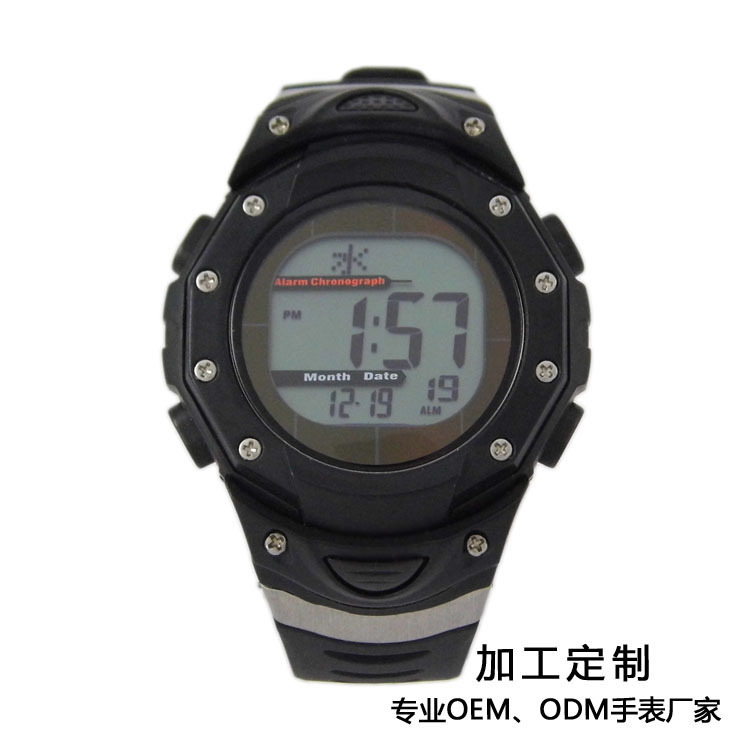 Часы с большим циферблатом для студентов 2021 года, пластиковые, электронные, многофункциональные, с радиоволновым механизмом, простой цифровой дисплей