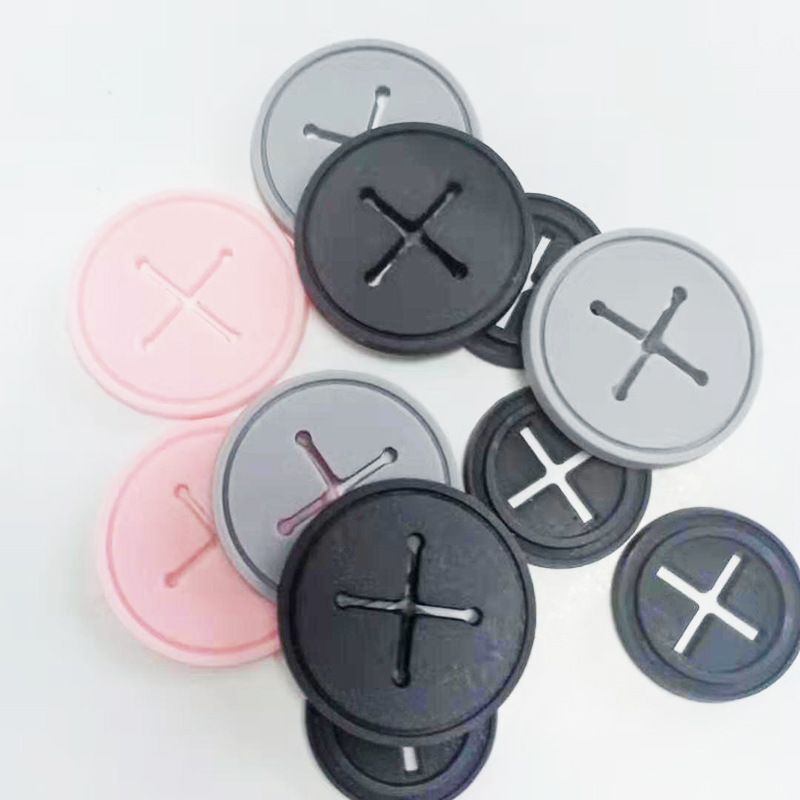 Manufacturers silicone car line buckle cross outlet sewing accessories buckle earphone hole car line buckle