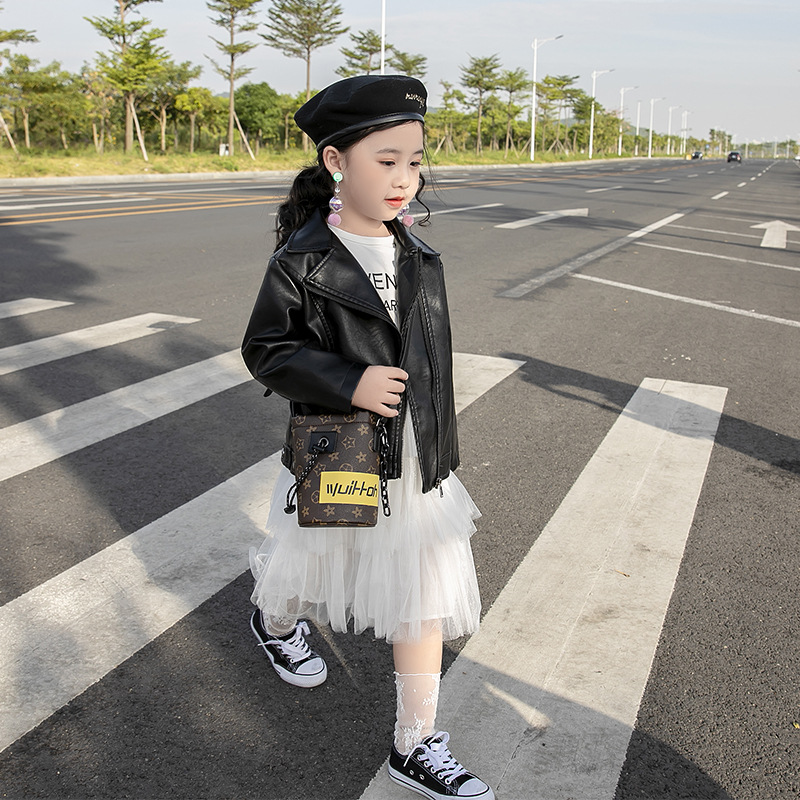 Кожаная куртка 2020 года ранней весны для девочек, новая, из ПУ, мотоциклетная, ретро, модная, короткая, трендовая