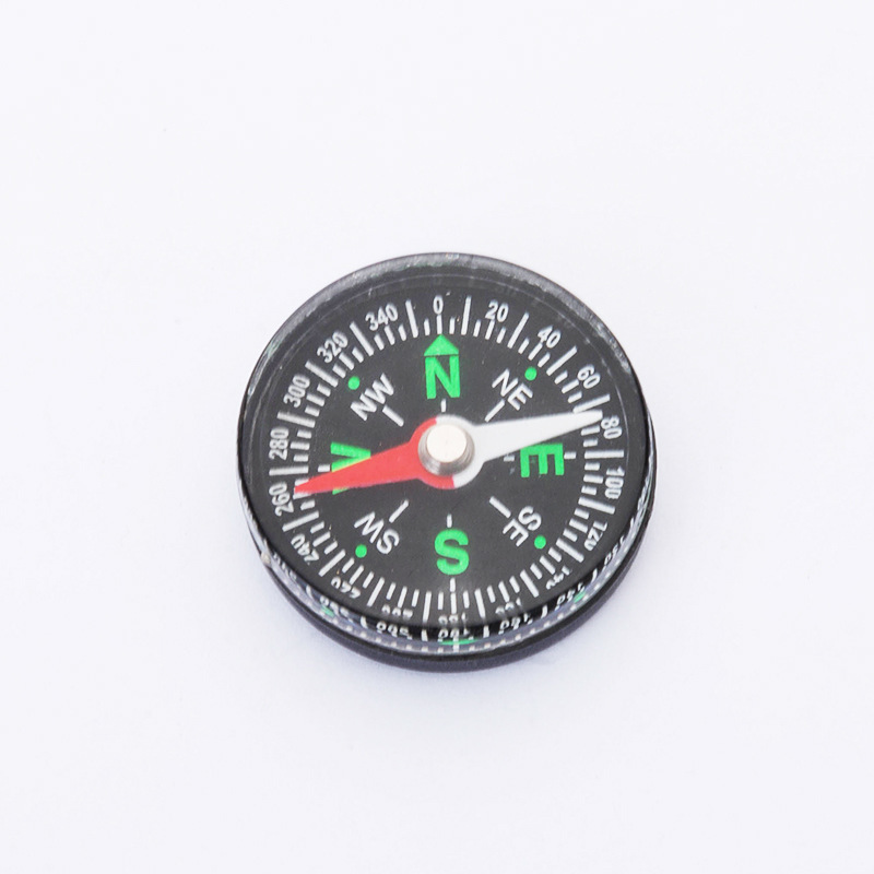 Factory supply outside diameter 30mm compass outdoor camping pointer miniature plastic precision compass