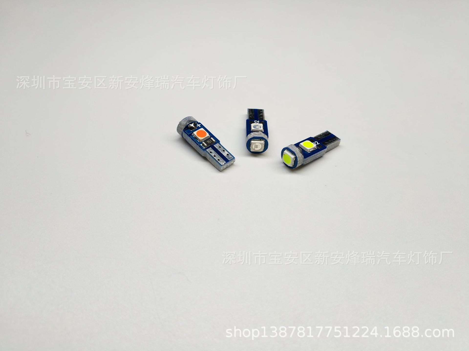 T5 car instrument light highlight LED dashboard light indicator background light 3030-3SMD modified 12V