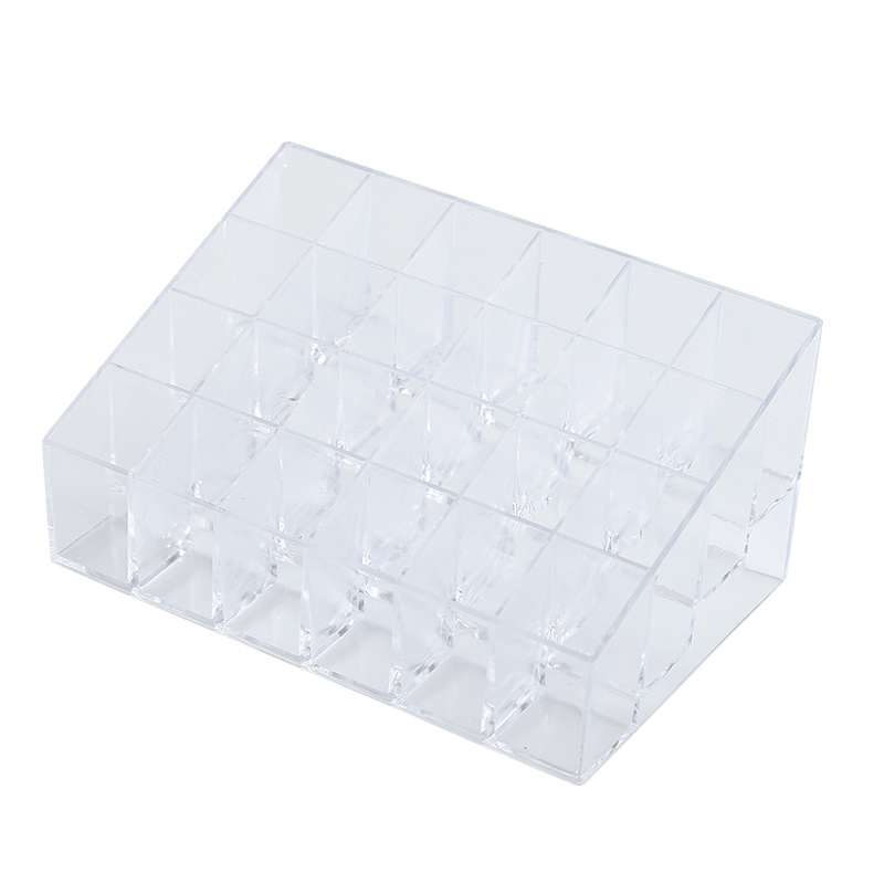 Thickened Lipstick Storage Box Transparent Lipstick Lip Glaze Rack Multi-Grids Organizing Box Desktop Makeup Lipstick Display Rack Wholesale
