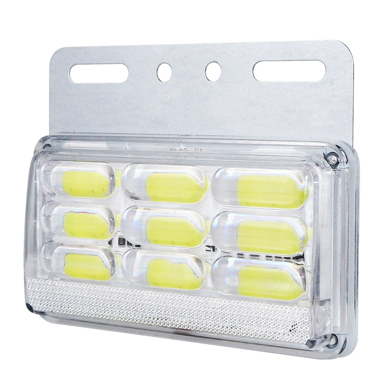 24V Super Bright Cob Truck Truck 9D Side Light Illuminated Ground Waterproof Trailer Side Light Steering Width Passenger Car Trailer Waist Light