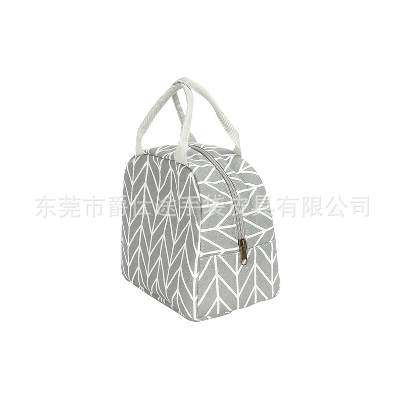 New Fashionable Linen Cold Ice Bag, Simple Printed Linen Lunch Bag, Hand-Held Insulated Bag with Rice