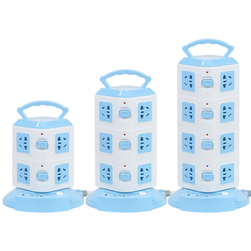 Multifunctional vertical plug-in usb smart plug-in multi-switch multi-layer plug-in conversion power socket