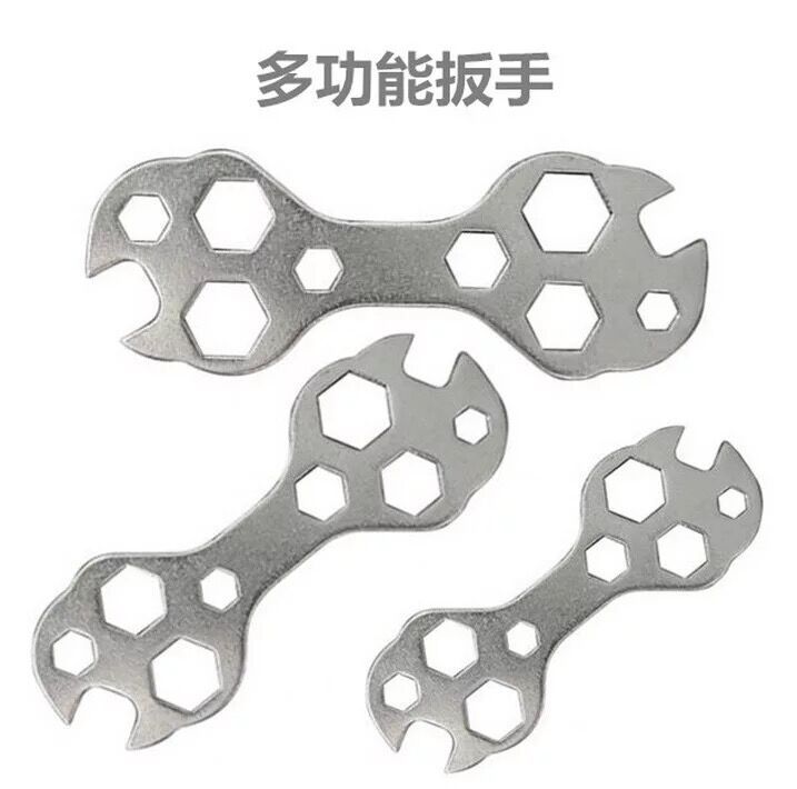 Bicycle outer hexagonal spanner multi-function spanner mountain bike repair tool porous plum spanner