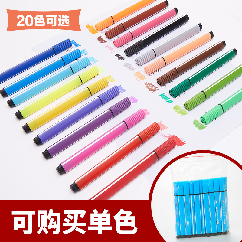Factory direct triangular watercolor pen children's water pen black bulk wholesale kindergarten graffiti studio brush
