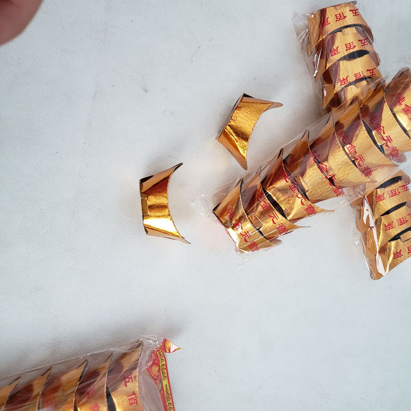 Wholesale sacrificial supplies finished gold ingot 30 hard cardboard finished silver ingot ancestor burning paper grave sweeping paper
