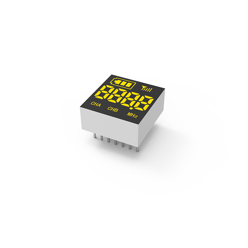 Manufacturers supply bright monochrome 4-digit led digital tube microphone digital tube display yellow touch segment code