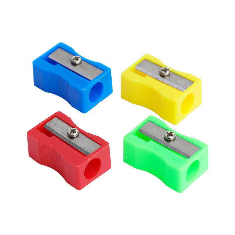 Elementary School student mini pencil sharpener plastic single hole rectangular pencil sharpener kindergarten stationery supplies pencil sharpener wholesale