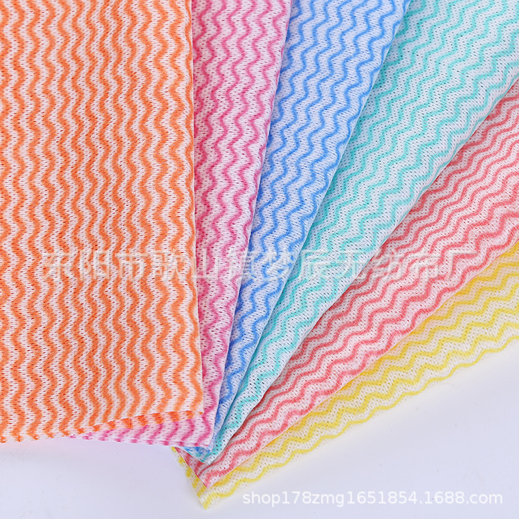 Печатная спанлейс нетканая ткань, рулон для чистки, узор елочка, прямая поставка спанлейс ткани