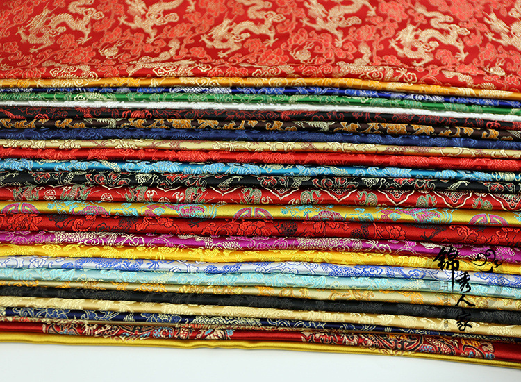 Brocade Fabric Dragon Fabric Ancient Costume Hanfu Tang Dress Doll Clothing Silk Satin Fabric Brocade Fabric 32 Color