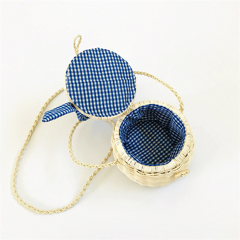 2022 summer new crossbody women's bag small red book beach bag straw bag rattan bag handmade woven bag shoulder