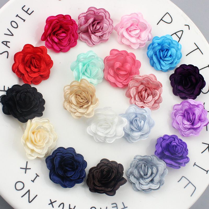 3cm handmade love flower piece flower DIY cloth flower dress dress socks accessories flower wholesale collar flower