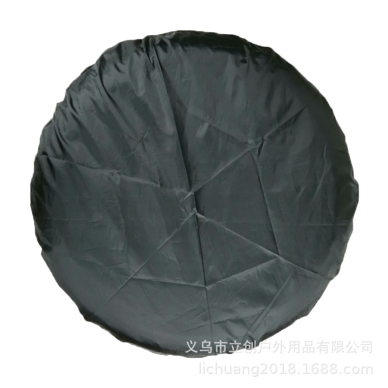 Cross-border hot sale All Black 210d Oxford cloth car spare tire cover polyester taffeta car tire protective cover