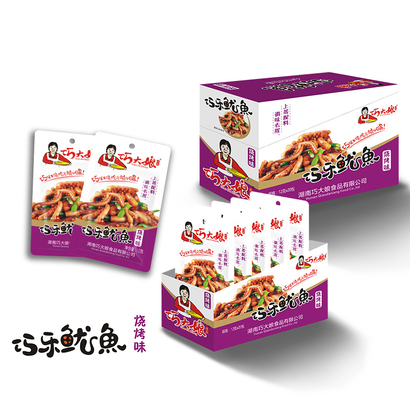 Qiao Da Niang Dried Tofu Squid Ready-To-Eat Snacks Drama Snack Food Factory Direct Sales Qiao Da Niang Squid Wholesale