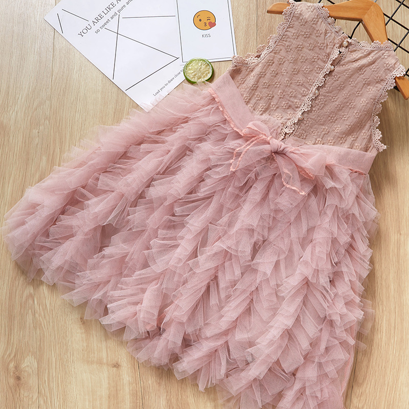 Foreign trade explosions girls irregular skirt dress embossed embroidered children's skirt mesh tutu skirt children's clothing wholesale