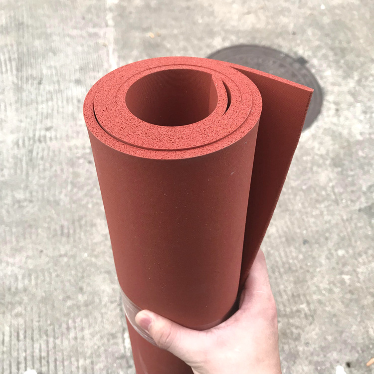Red foam silicone board high temperature resistant high elastic silicone foam board hot stamping machine pad sealed sponge roll pad