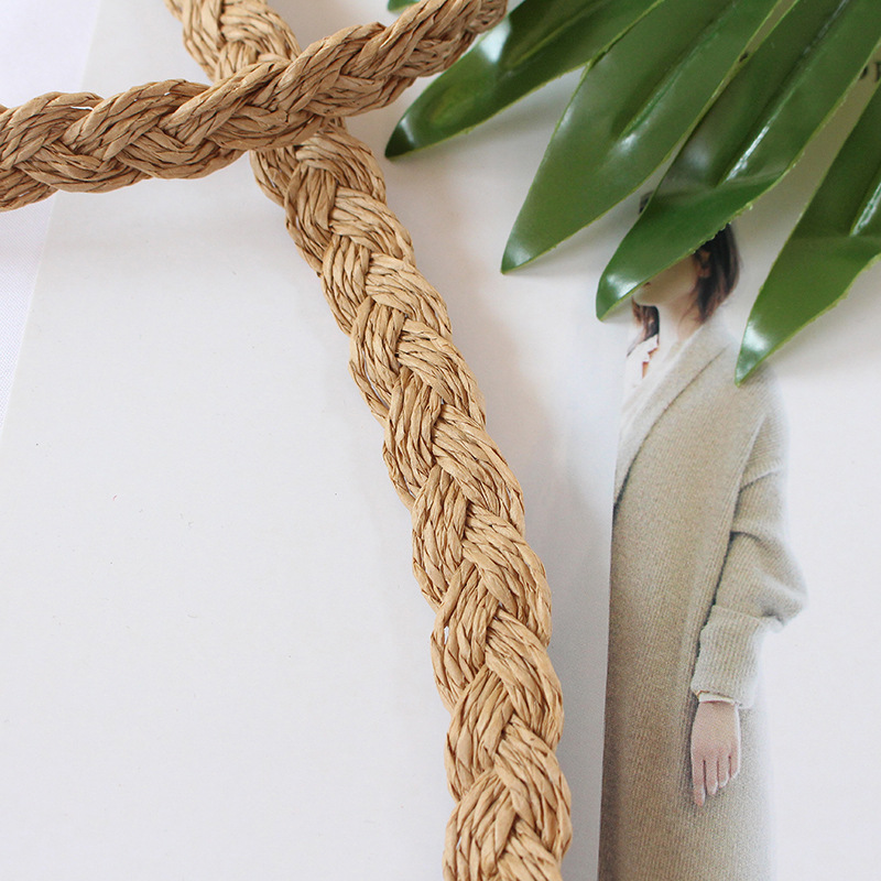 Straw Woven Bag New Shoulder Crossbody Women's Bag Beach Bag Woven Bag Japanese and Korean Simple Artistic Small Fresh Straw Bag Small Bag