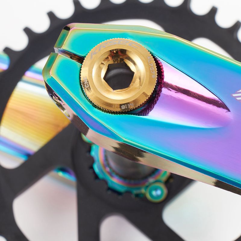 KRSEC aluminum alloy mountain bike color tooth plate crank cover crank screw M18 M20 compatible with Himano IXF