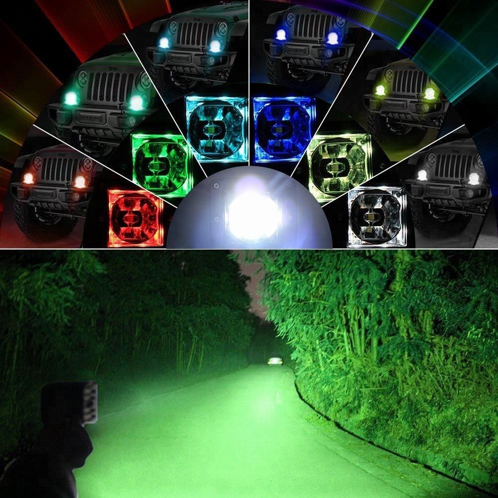 NeW 15W Small Square Lamp RGB Remote Control Light Wireless Remote Control SWitch Control One Light Multicolor Colorful Transformation