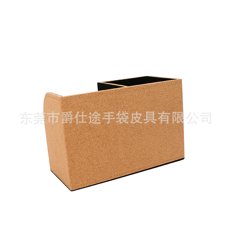 Manufacturer Customized Retro Cork Jewelry Box Multifunctional Brown Real Wood Storage Rack Wood Grain Cosmetics Storage Box