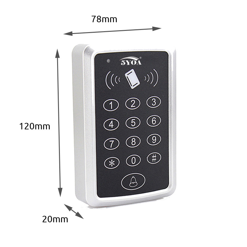 B03 ID/IC access control automatic door card reader access control integrated machine password card access control machine English