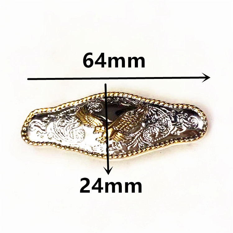 High-grade silver gold cloth buckle handmade DIY belt leather carving decorative buckle key dollar buckle denim accessories