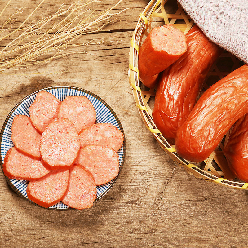 220g Harbin sausage fruit charcoal roasted northeast sausage wholesale sausage deli meat snacks roasted sausage