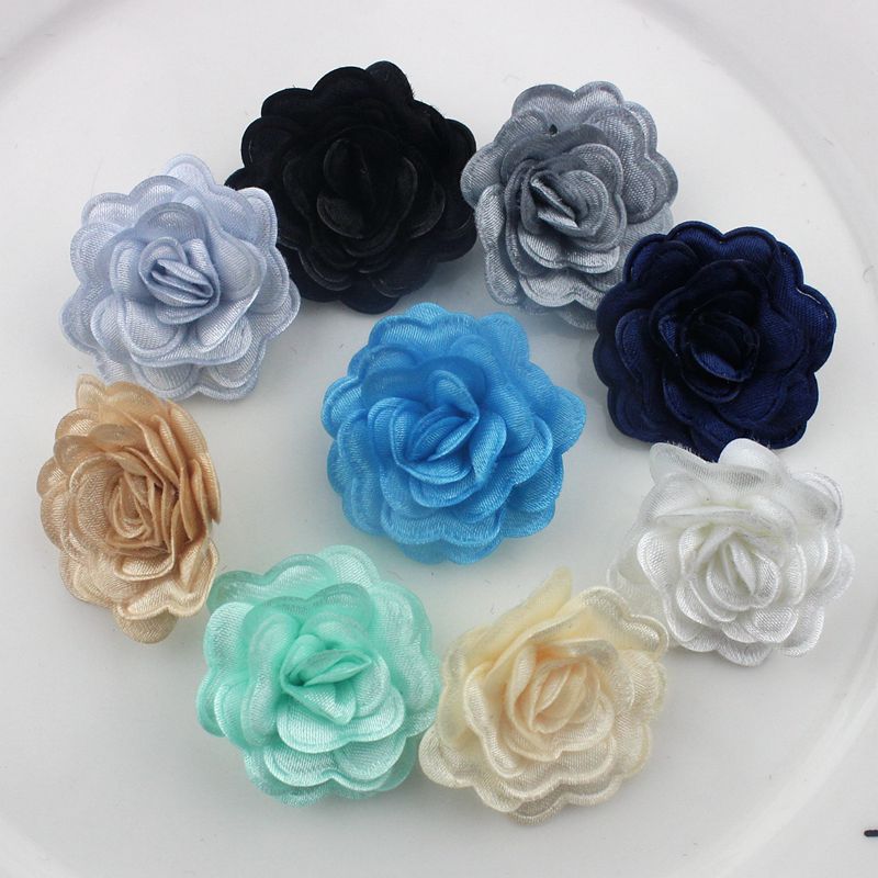 3cm handmade love flower piece flower DIY cloth flower dress dress socks accessories flower wholesale collar flower