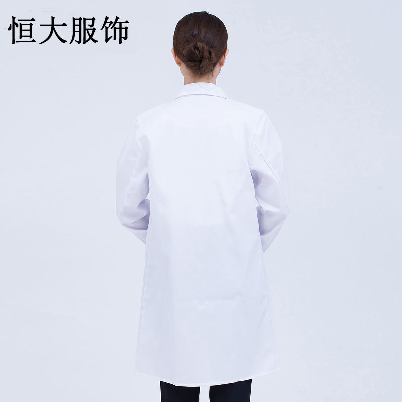 Chenjia white gown long sleeve thin summer female male student chemical experiment clothes nurse pharmacy work clothes doctor clothes