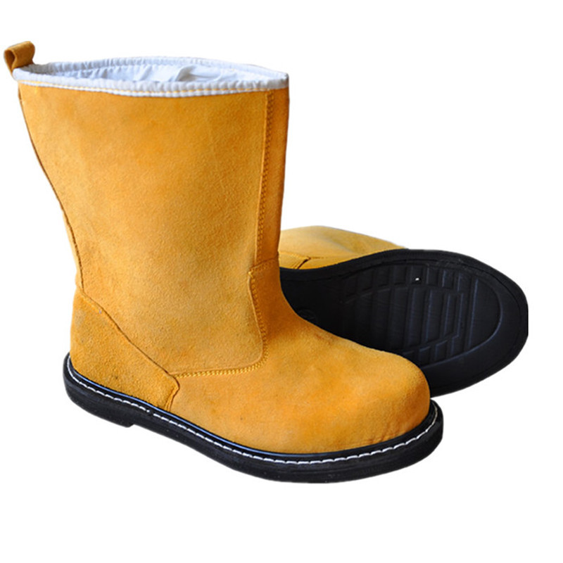 Tire Bottom Labor Safety Shoes Men's Single Steel Toe Boots Anti-Smash Anti-Puncture Anti-Wear High Temperature Welder Anti-Iron Scrap Safety Shoes