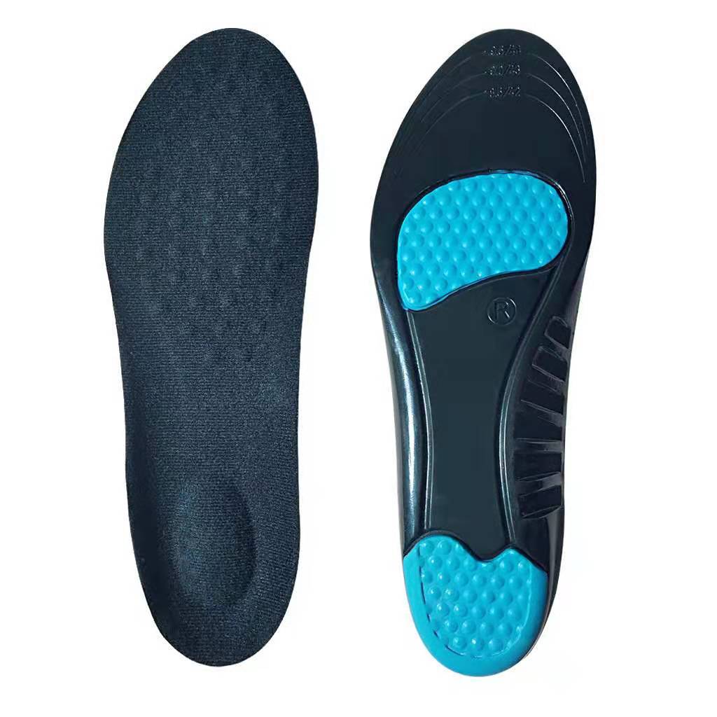 Factory direct supply PU sports shock absorption insole breathable sweat-absorbent men's and women's shoes sports sole high elastic comfort