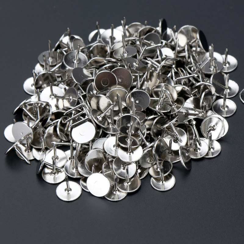 Factory supply nickel plated flat head pushpin epoxy special pushpin silver office pushpin in stock