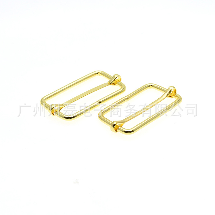 Golden metal pull core buckle iron plated nickel-free 10mm -38mm three-speed adjustable day buckle